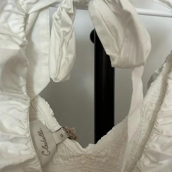 Cleobella NWT Elegant White Ruffled Dress - Picture 6 of 8